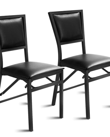 Metal Folding Chair Dining Chairs Home Restaurant Furniture - Giantex