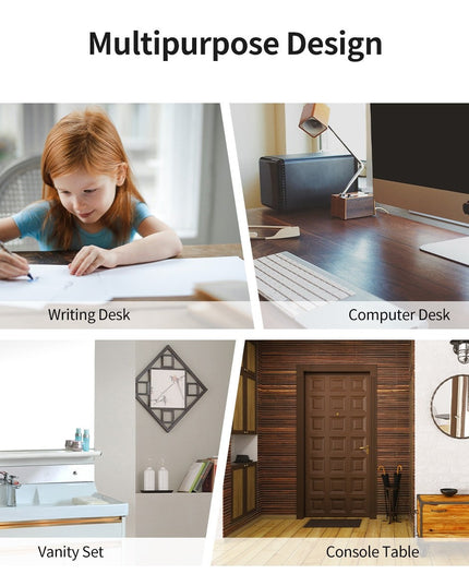Writing Desk with 4 Drawers, Removable Floating Organizer