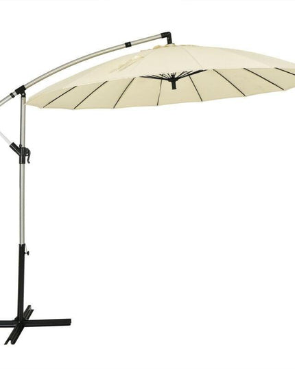 10FT Patio Offset Umbrella, Cantilever Outdoor Umbrella with Easy Tilt Adjustment - Giantexus