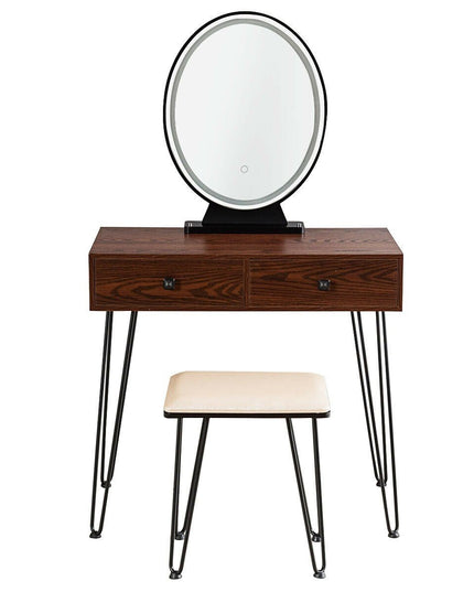 CHARMAID | Vanity Set with Lighted Mirror - Giantexus