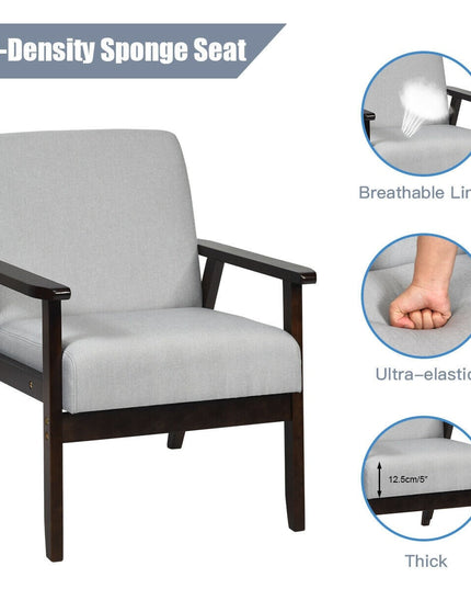Mid-Century Modern Accent Chair for Living Room - Giantexus