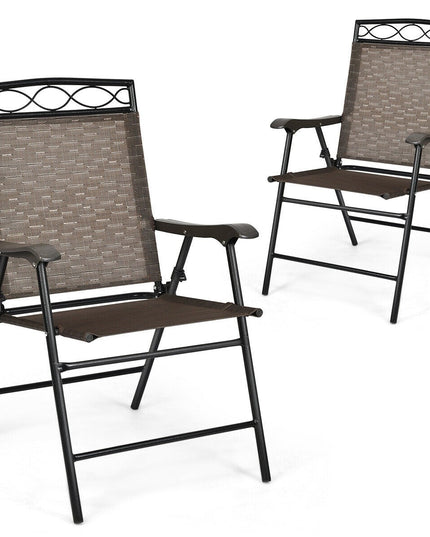 Set of 2 or 4 Patio Chairs, Outdoor Folding Lawn Chairs for Beach