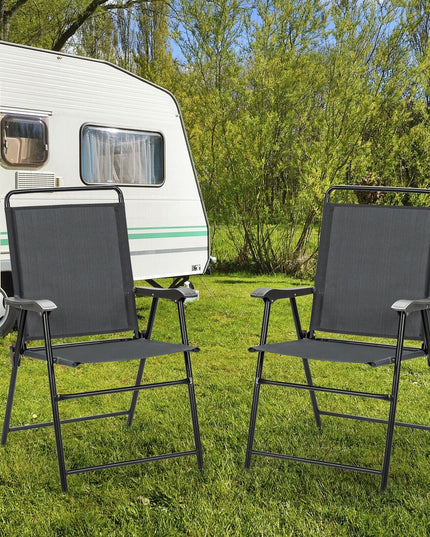 Set of 4 Folding Patio Chairs, Patio Dining Chairs