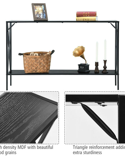 2-Tier 47.5 Inch Hallway Table for Entryway - Giantexus