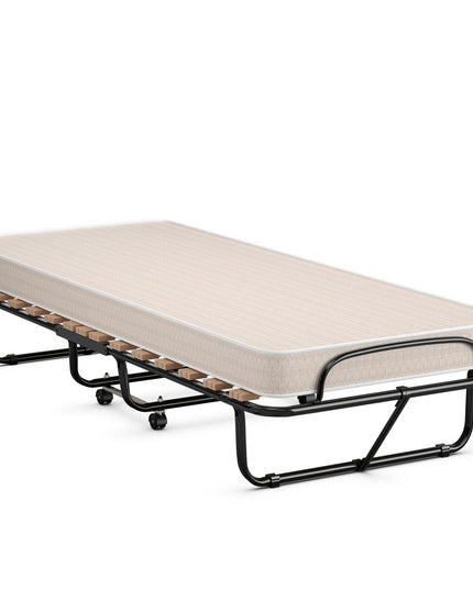 Folding Bed with Mattress Rollaway Guest Bed