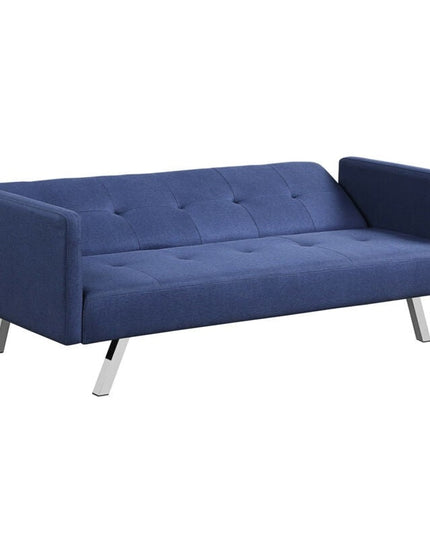 Convertible Futon Sofa, Modern 3 Seat Sofa Bed with USB and Power Strip