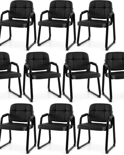 Chaises d'accueil Giantex pour salle d'attente avec accoudoirs rembourrés