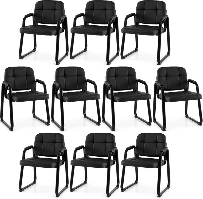 Chaises d'accueil Giantex pour salle d'attente avec accoudoirs rembourrés