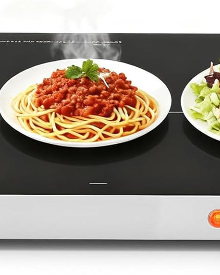 Giantex Electric Warming Tray 40 x 30 cm - Tempered Glass Buffet Server & Food Warmer