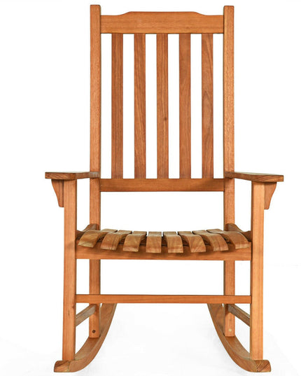 Porch Rocking Chair, Solid Wood Rocker