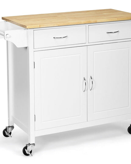 Giantex Kitchen Island Cart , 2 Drawers, 3 Door Cabinet