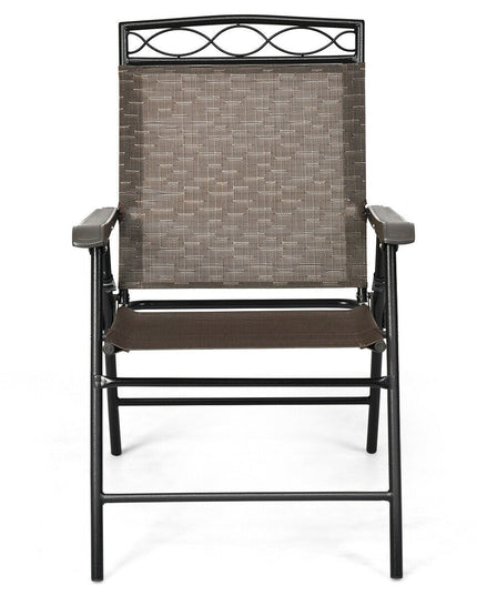Set of 2 or 4 Patio Chairs, Outdoor Folding Lawn Chairs for Beach