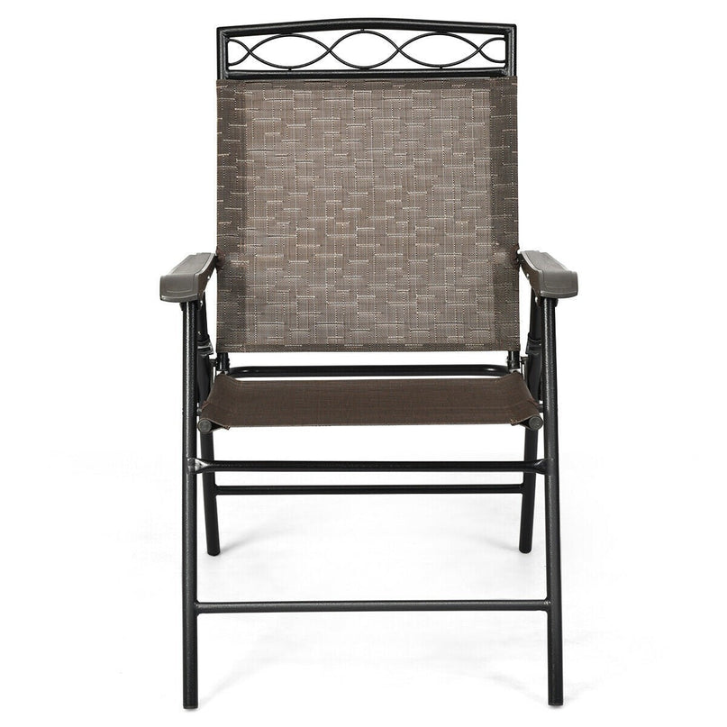 Set of 2 or 4 Patio Chairs, Outdoor Folding Lawn Chairs for Beach