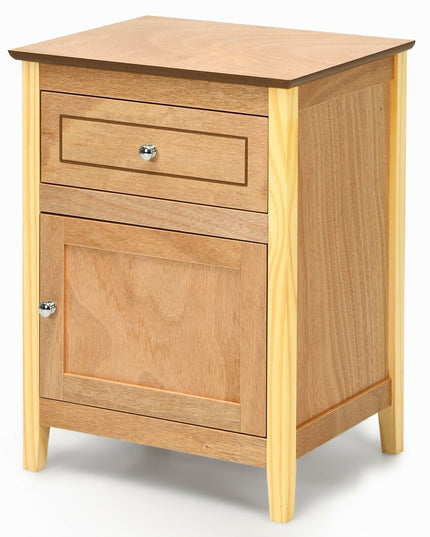 Wooden End Table W/Shelf - Giantex