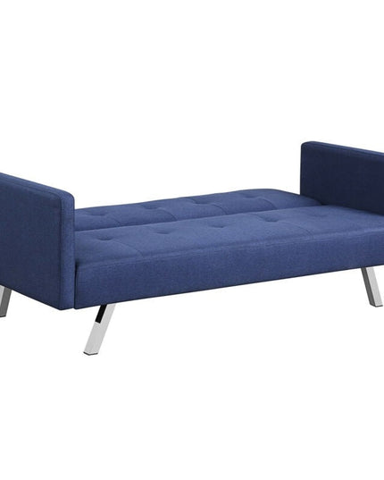 Convertible Futon Sofa, Modern 3 Seat Sofa Bed with USB and Power Strip