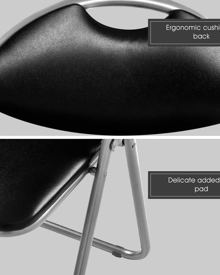 6 PCS Folding Chairs Set with Padded Seats and Carrying Handle - Giantexus
