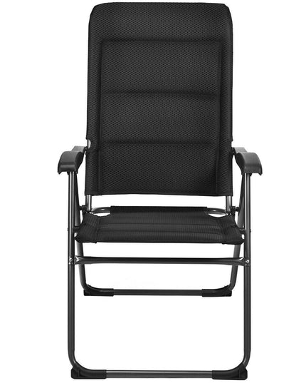 Set of 2 Patio Chairs, Folding Chairs with Adjustable Backrest