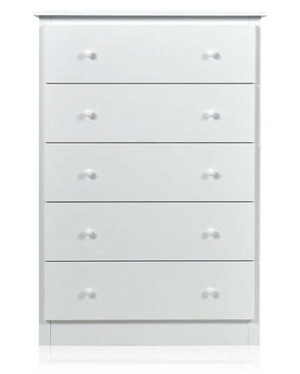 Giantex 5 Drawer Chest, Storage Dresser, Wooden Clothes Organizer
