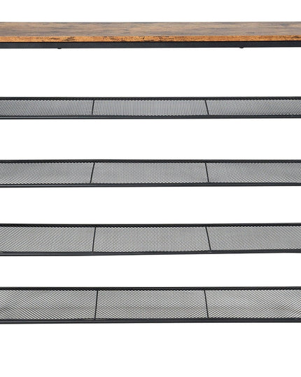 5-Tier Shoe Rack, Industrial Metal Shoe Storage Organizer - Giantexus
