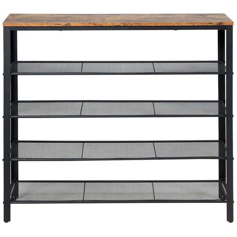 5-Tier Shoe Rack, Industrial Metal Shoe Storage Organizer - Giantexus
