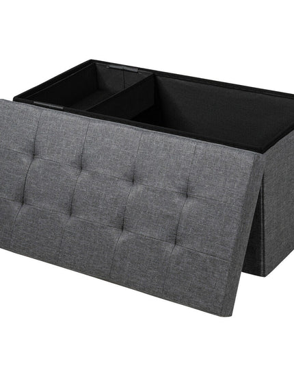 Storage Ottoman Footrest 31.5 Inch Fold-able Toy Organizers