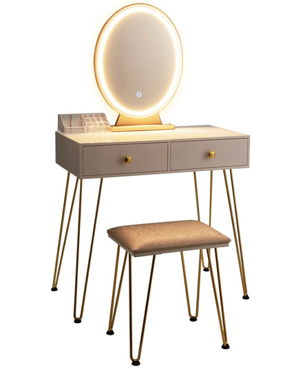 CHARMAID | Vanity Set with Lighted Mirror - Giantexus