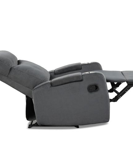 Recliner Chair with Cup Holders, Fabric Reclining Chair Manual Recliner Chair