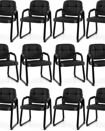 Chaises d'accueil Giantex pour salle d'attente avec accoudoirs rembourrés