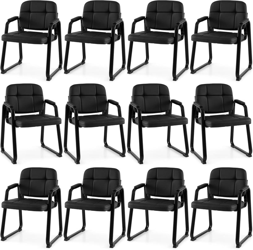 Chaises d'accueil Giantex pour salle d'attente avec accoudoirs rembourrés