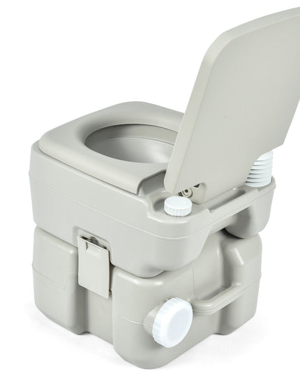 Portable Toilet 5.3 Gallon with Powerful Push Pump