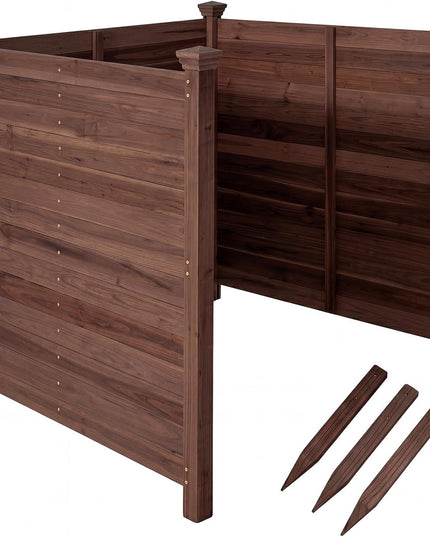 Giantex Wooden Privacy Fence with Stakes (47" W x 45.5" H)