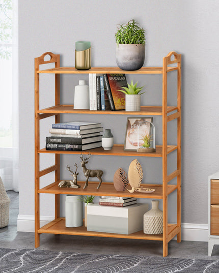 Bamboo Shoe Rack 5 Tier, Freestanding Shoe Rack - Giantexus