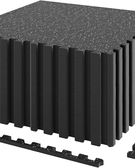 Giantex 0.4" Thick 24"x24" Interlocking Rubber Gym Floor Mats