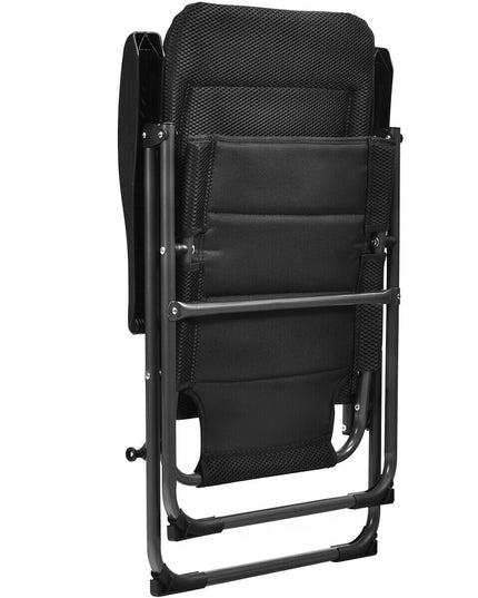 Set of 2 Patio Chairs, Folding Chairs with Adjustable Backrest