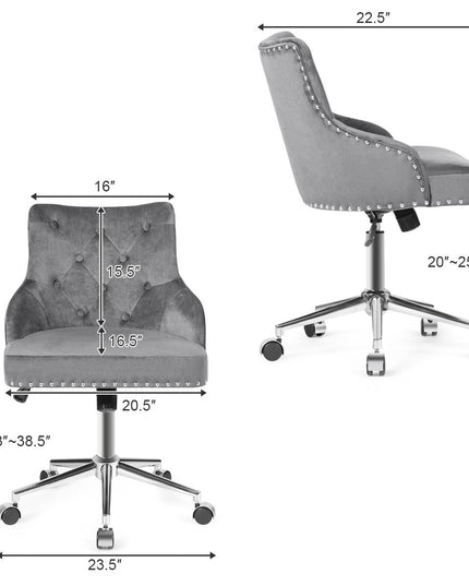 Giantex Modern Home Office Chair, Adjustable Task Chair Computer Desk Chair