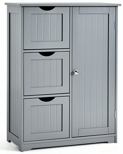Bathroom Floor Cabinet, Wooden Storage Cabinet - Giantexus