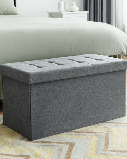 Storage Ottoman Footrest 31.5 Inch Fold-able Toy Organizers