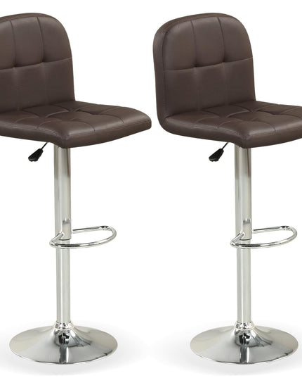Giantex Modern Faux Leather Upholstered Swivel Bar Stools Set of 2/4 with Back & Footrest
