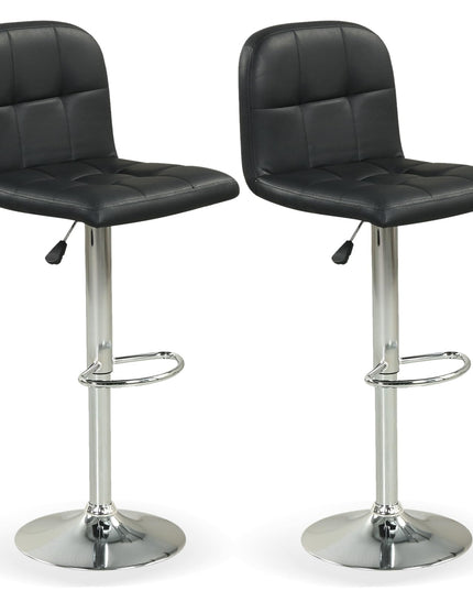 Giantex Modern Faux Leather Upholstered Swivel Bar Stools Set of 2/4 with Back & Footrest