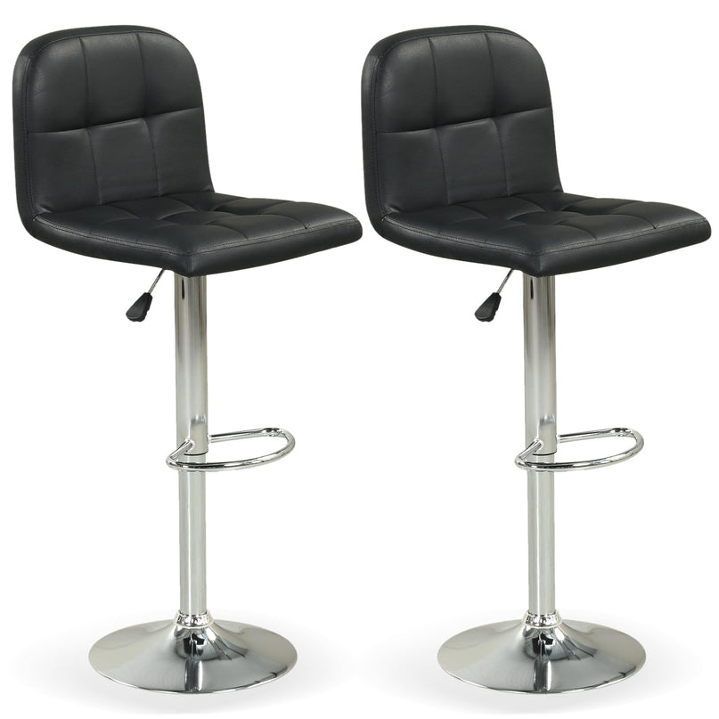 Giantex – Lot de 2 ou 4 tabourets de bar pivotants modernes en similicuir rembourré avec dossier et repose-pieds