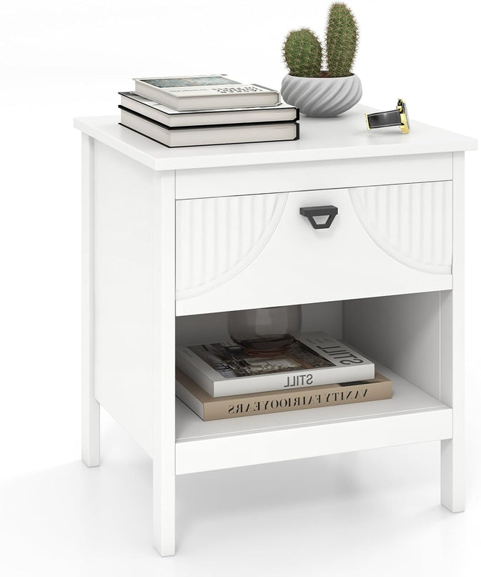Giantex Modern Nightstand with Drawer with Storage for Bedroom Small Place