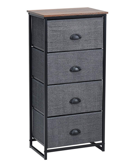 Giantex Dresser Storage Tower Nightstand W/Fabric Drawers