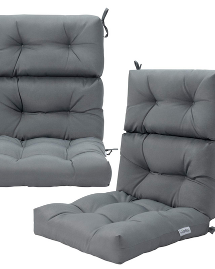 4.5 Inch Thick Outdoor High Back Chair Pads | Tufted Patio Cushion