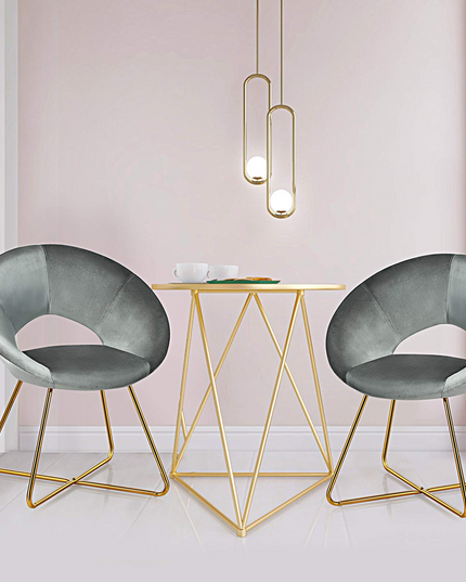 Modern Velvet Accent Chair, Comfy Cute Upholstered Vanity Desk Chair