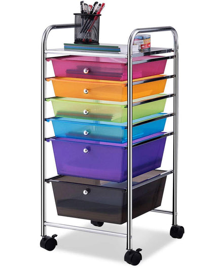 Giantex 6 Storage Drawer Cart Rolling Organizer Cart for Tools