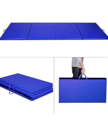 4'x8'x2 Gymnastics Mat, Folding Anti-Tear Gymnastics Panel Mats for Fitness - Giantexus