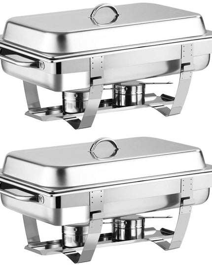 Giantex 2 Packs Chafing Dish 9 Quart Chafer Dishes Buffet Set