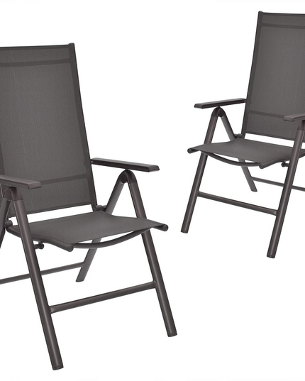 Giantex Patio Dining Chairs for Camping Pool Beach Yard No Assembly
