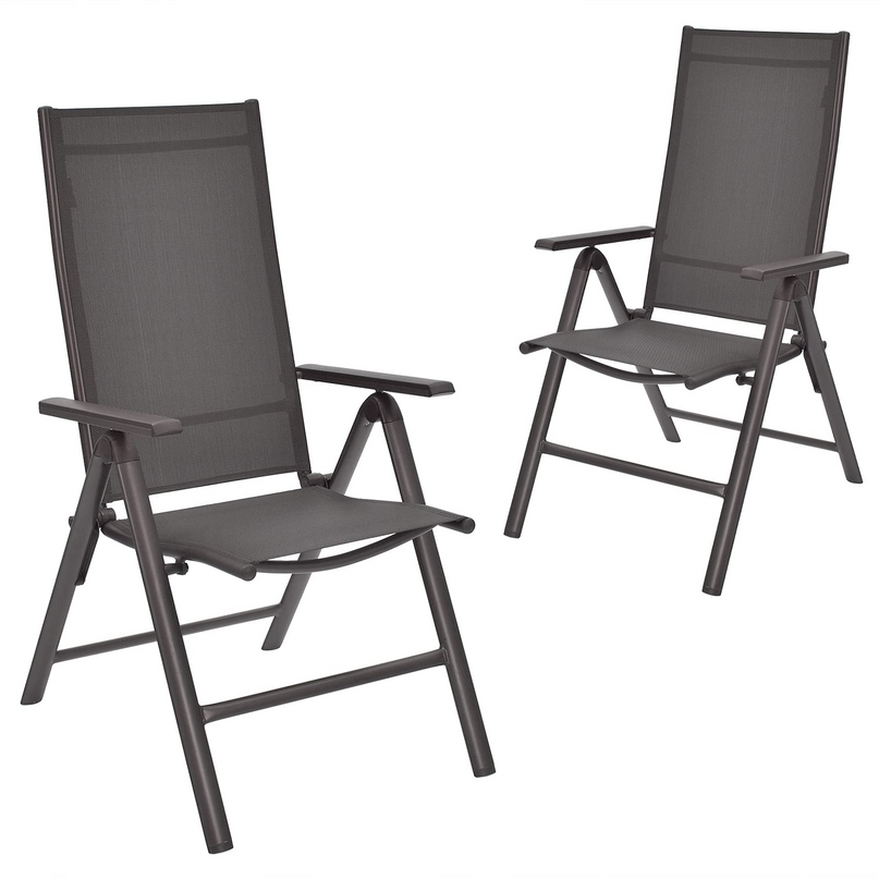 Giantex Patio Dining Chairs for Camping Pool Beach Yard No Assembly