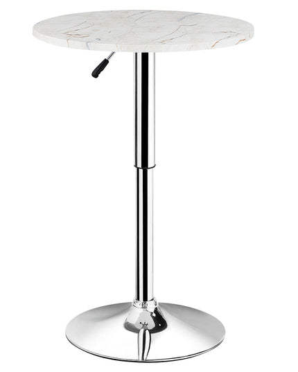 Round Pub Table Height Adjustable, 360 Swivel Cocktail Pub Table